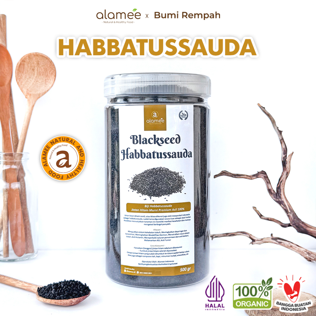 

ALAMEE Biji Jintan Hitam Habbatussauda Original Asli Jinten Habatusauda 500 gram bumi rempah