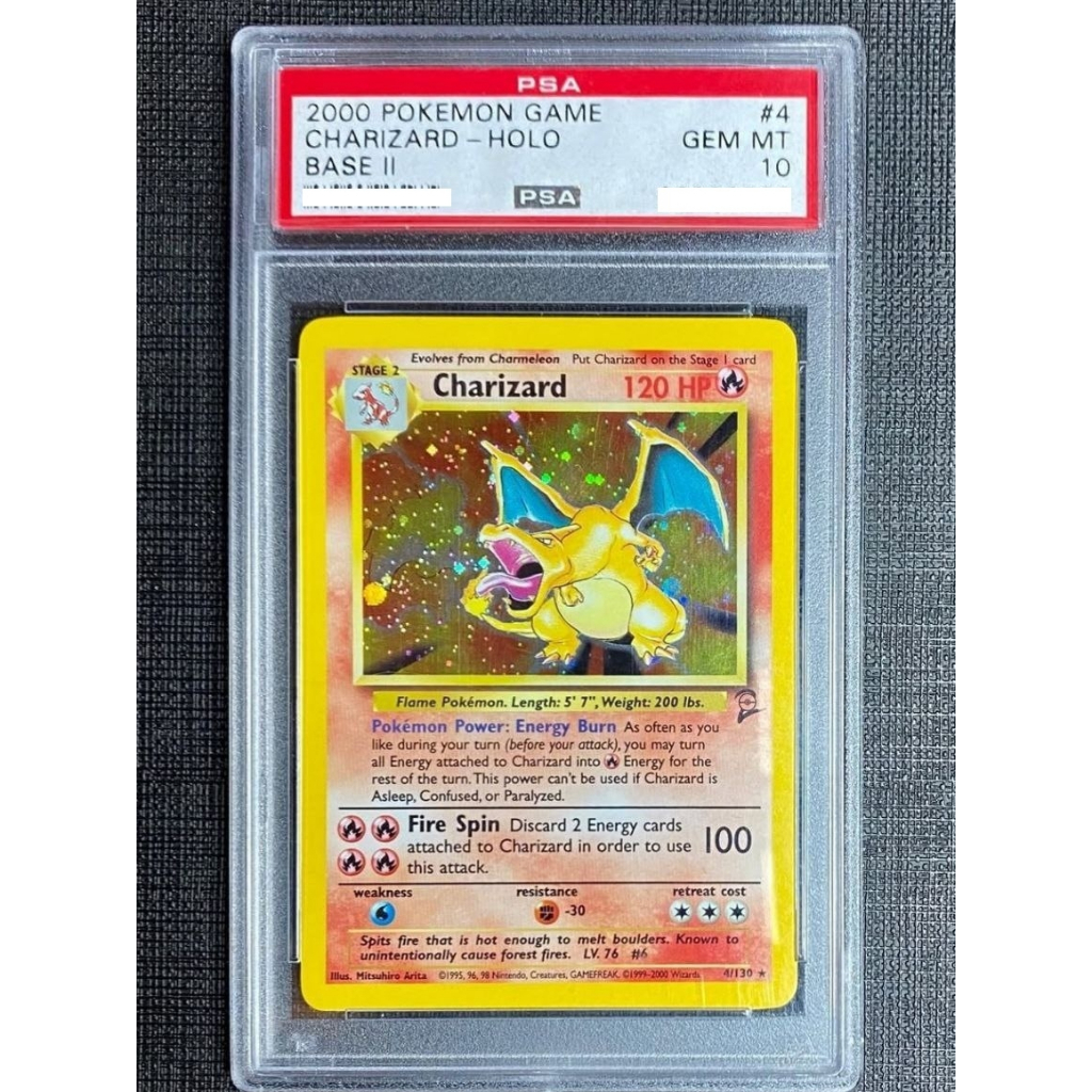 Kartu Pokemon - Charizard Base Set II Holo PSA 10