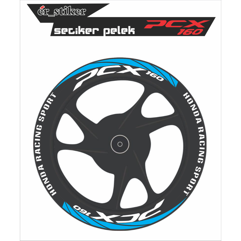 stiker pelek pcx 160 lis velg honda pcx 160