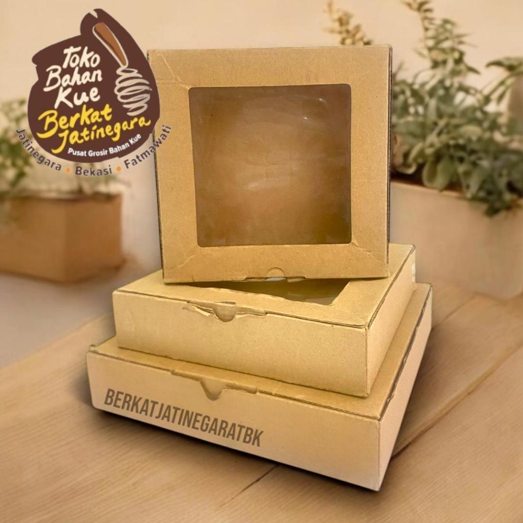 

DUS / BOX / BOX EFFRUT KOTAK TUTUP KACA/KOTAK KUE TUTUP KACA/ 10 PCS