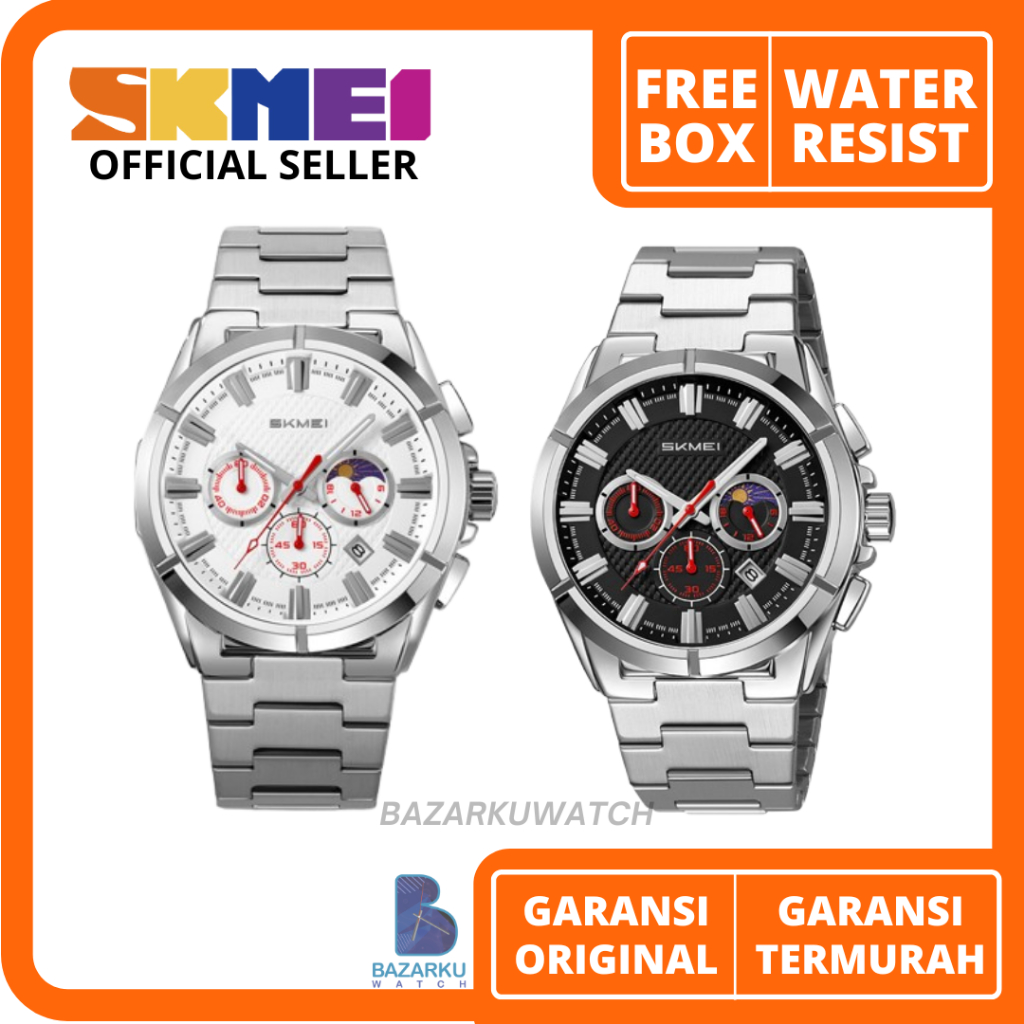 Jam Tangan Pria Skmei 9355 Jam Tangan Skmei Jam Tangan Rantai Skmei Jam Tangan Cowok Stainless Jam S