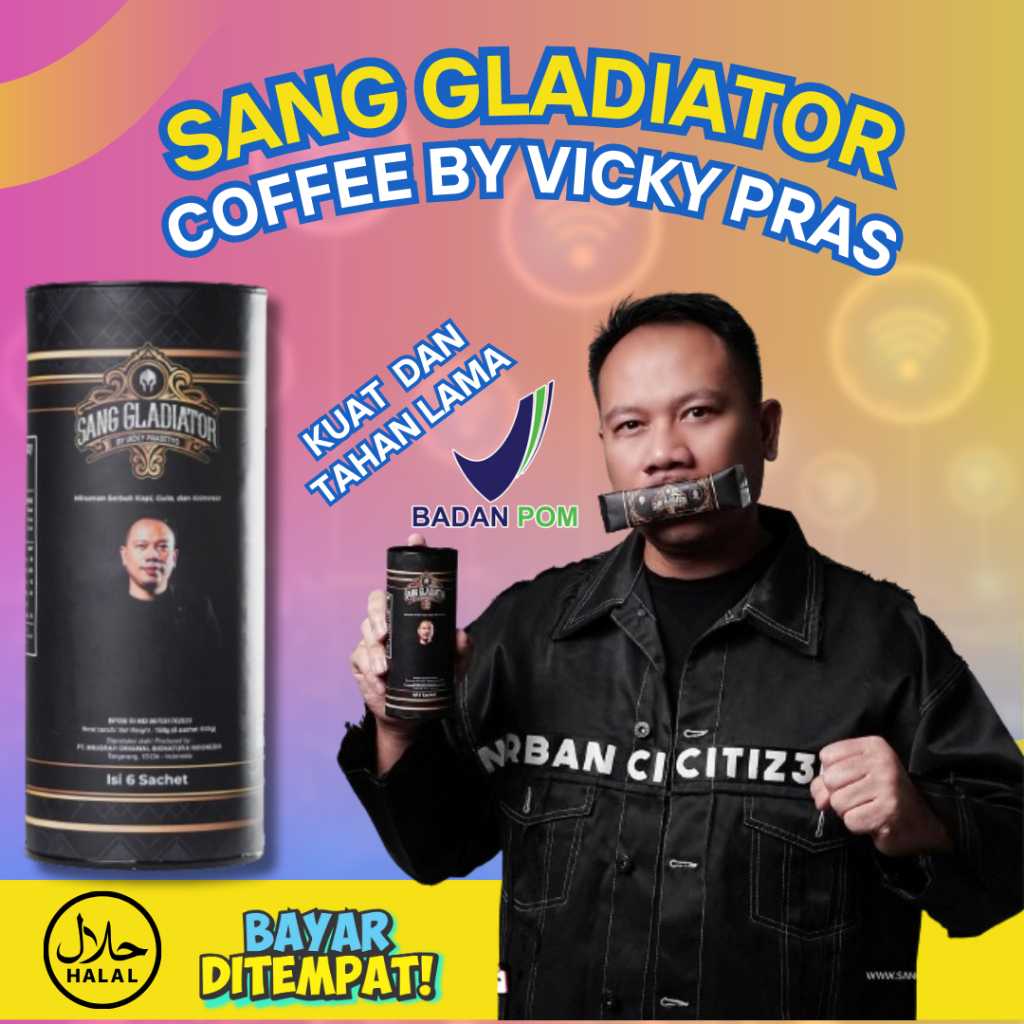 

Sang Gladiator Coffee - Kopi Herbal Penambah Stamina Pria Perkasa Paling Top Moncer Bikin Kuat Tahan Lama