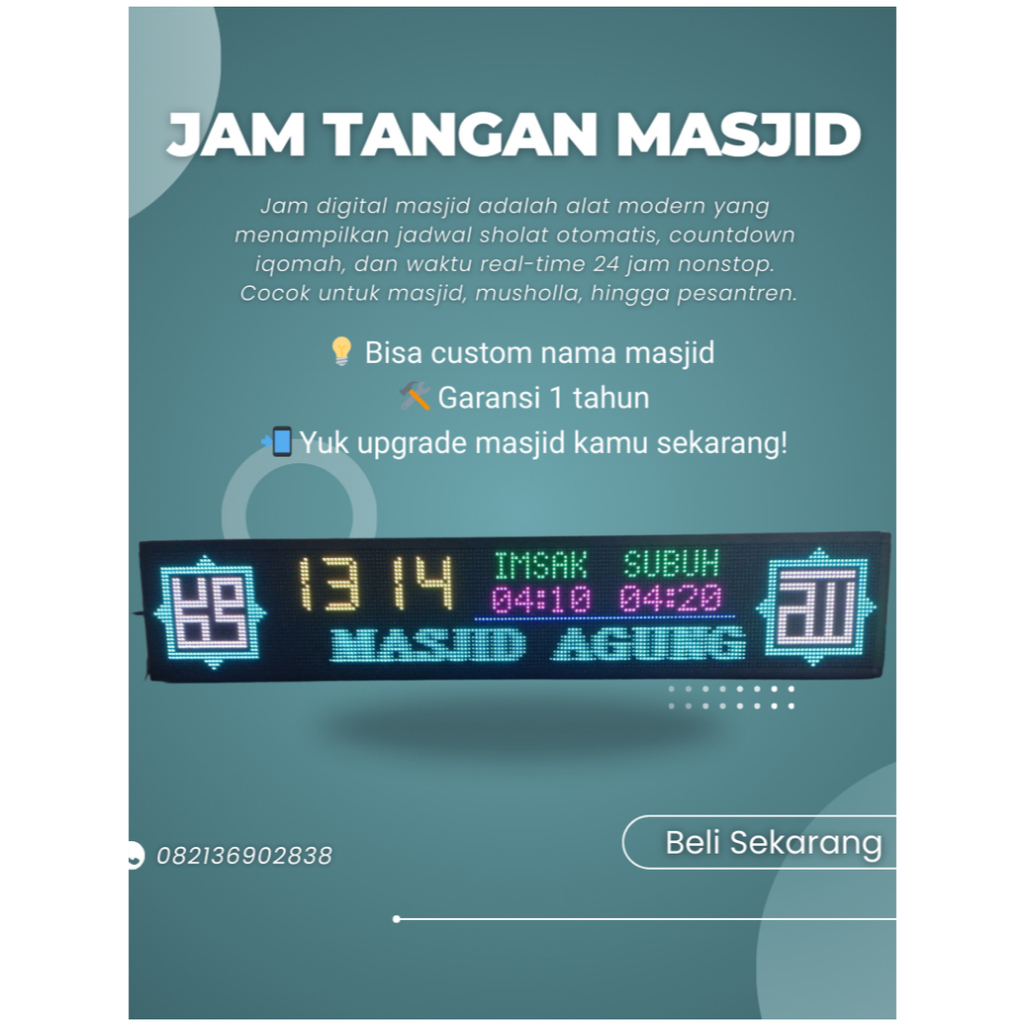 Jam Digital Masjid Running Text P2
