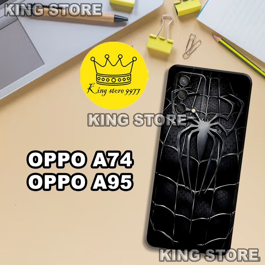 (KS11)  Softcase karet untuk OPPO A74 - OPPO A95 Motif gambar karakter Spiderman/casing OPPO A74 - O