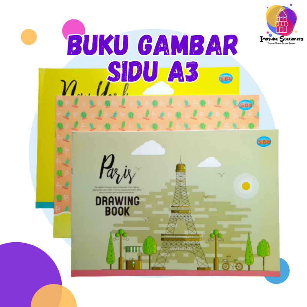

Buku Gambar A3 Besar Sidu Sinar Dunia / Buku untuk Menggambar ukuran Besar A3 Imasuka Stationery