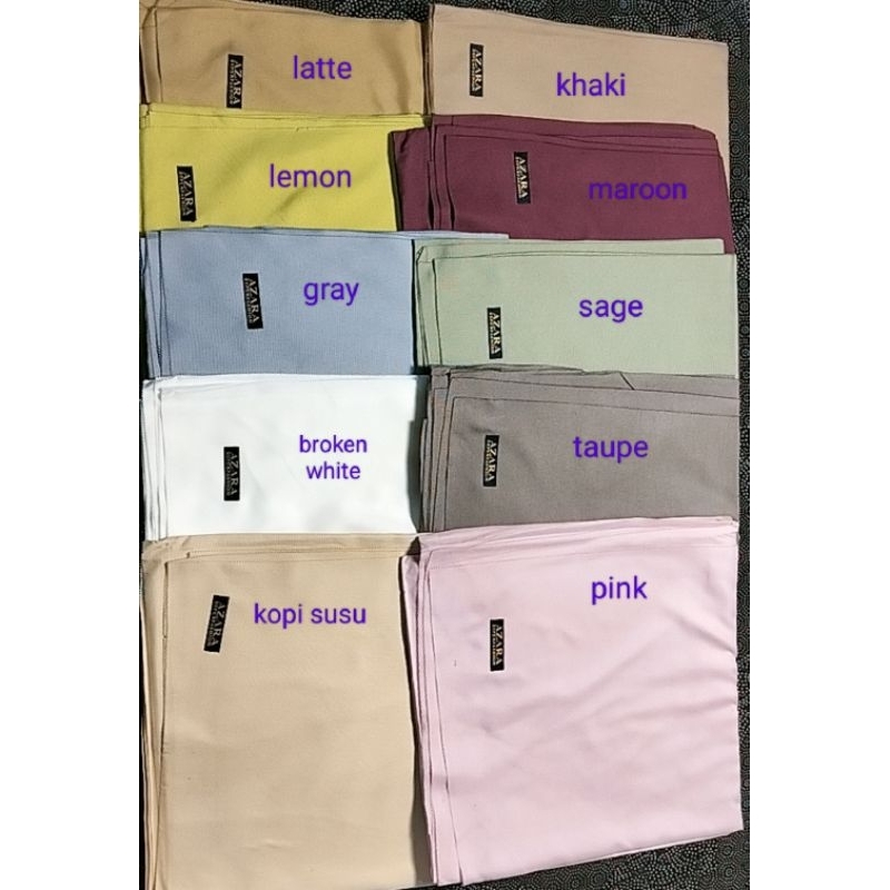 KERUDUNG SEGI EMPAT AZARA POLOS | HIJAB  VOAL SEGI EMPAT  OSKARA DREAM AZARA