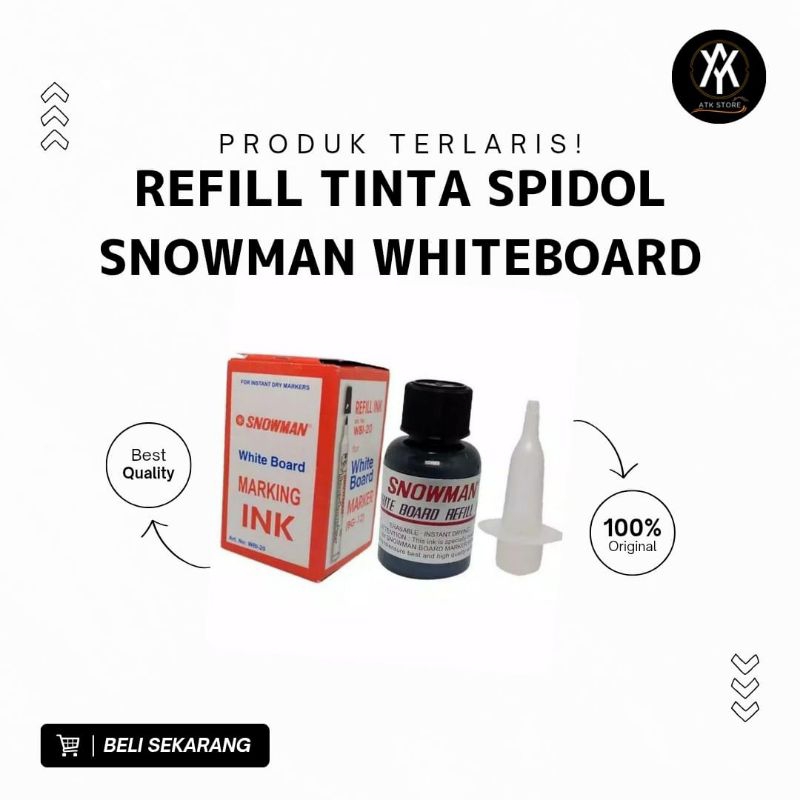 

REFILL/ ISI ULANG TINTA SPIDOL SNOWMAN WHITEBOARD