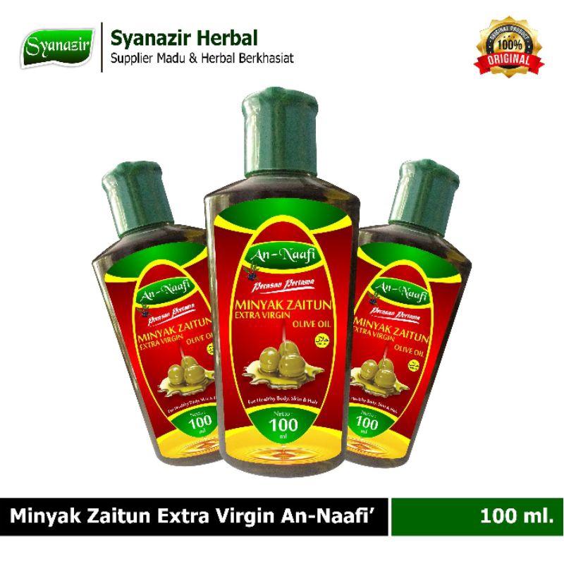 

Minyak Zaitun An-Naafi' 100 ml. - Minyak Zaitun Perasan Pertama Extra Virgin Olive Oil