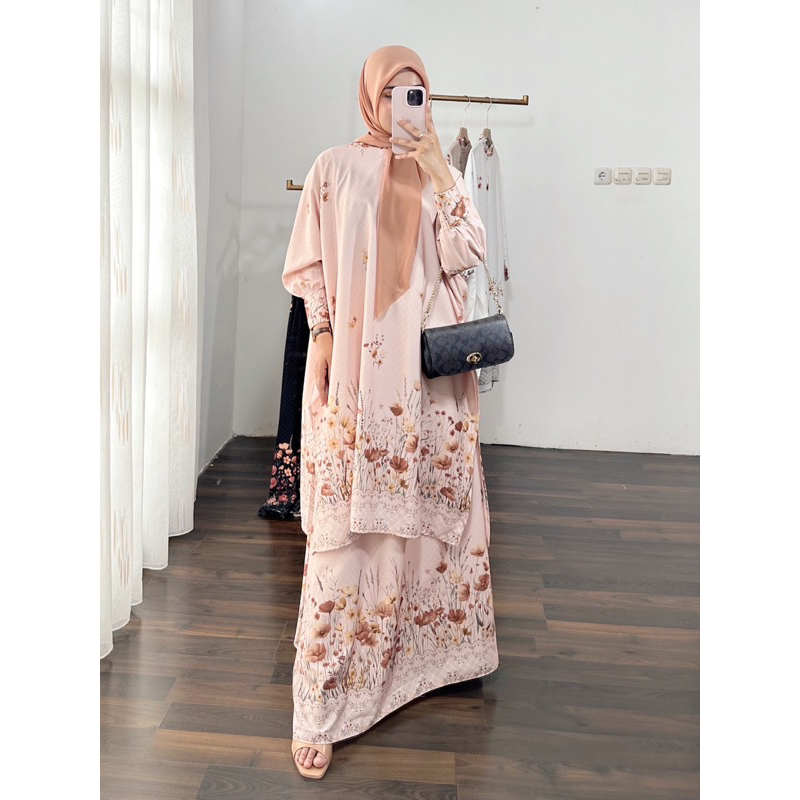 Maryam Set Rok Motif Setelan Rok Kaftan