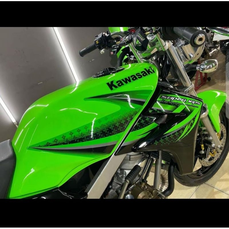 Ninja SS 2012 SURIKEN Hijau 2012 Sticker Lis Striping Decal Ori Kawasaki Ninja SS 2012 SURIKEN Hijau
