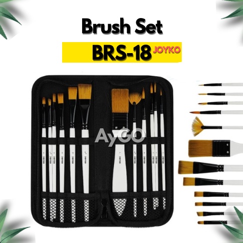 

KODE E22A JOYKO BRUSH SET 12 KUAS LUKIS SET FREE STORAGE BAG JOYKO BRS18