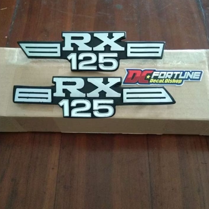 emblem logo yamaha Rx 125 silver kanan kiri