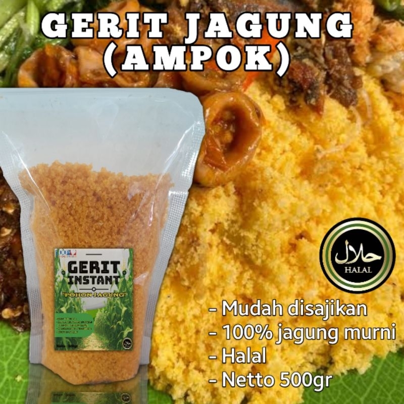 

Gerit jagung 500gr nasi jagung ampok rendah kalori rendah gula makanan tradisional untuk mencegah kolesterol diabetes asam urat dan darah tinggi