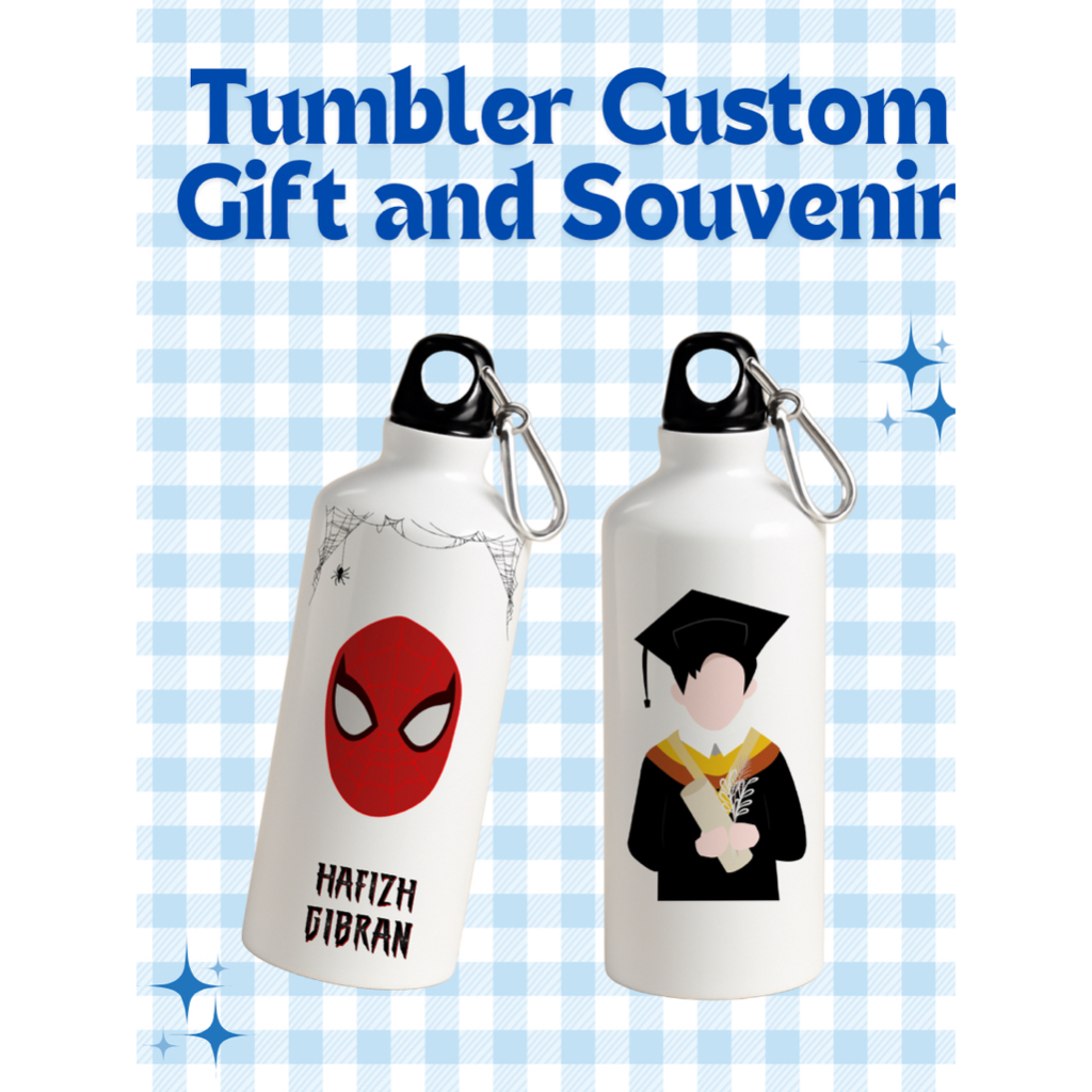 Gift Hadiah Souvenir Tumbler Sport Custom Wisuda Pernikahan Anniversary Hari lahir