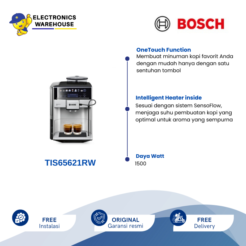 Bosch TIS65621RW Mesin Kopi Full Otomatis Vero Barista