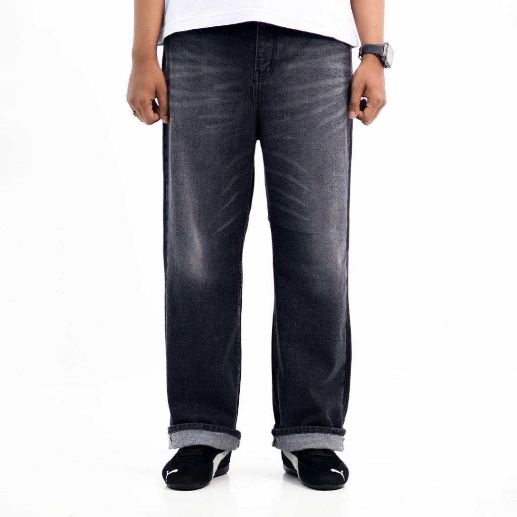 Trondheim Celana Denim Pria Loose Jeans Black Jalmar