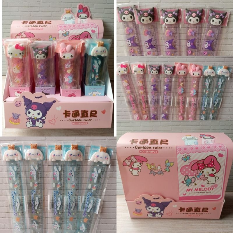 

(RP 4.166/PC) DAPAT 48PC GARISAN 15CM CHARACTER CINNAMOROL/ KUROMI/ MELODY/ HELLOKITY