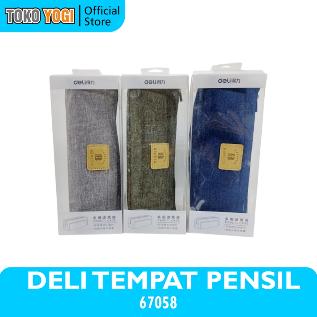 

DELI PENCIL POUCH 67058 WARNA || TEMPAT PENSIL SEGITIGA