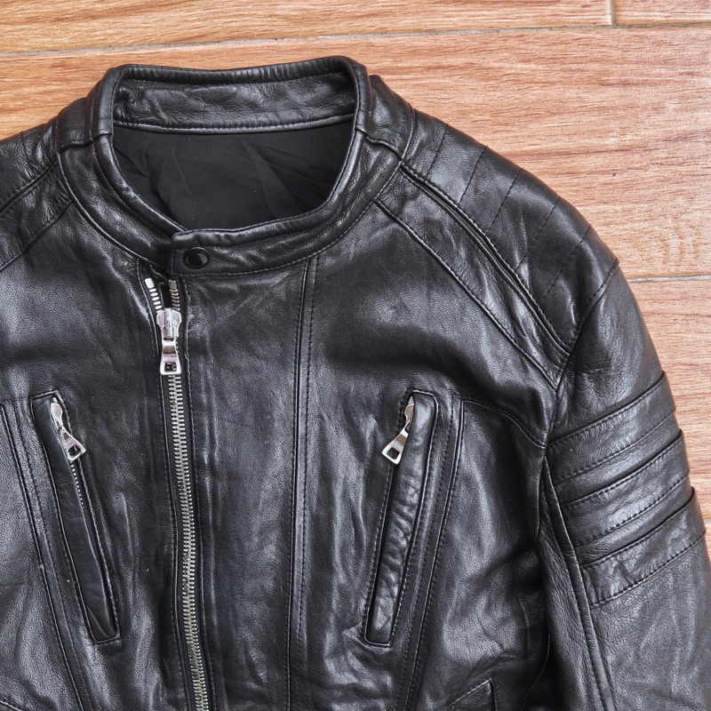 Jaket kulit asli L domba jaket motor biker single rider racing touring domba itali genuine leather j