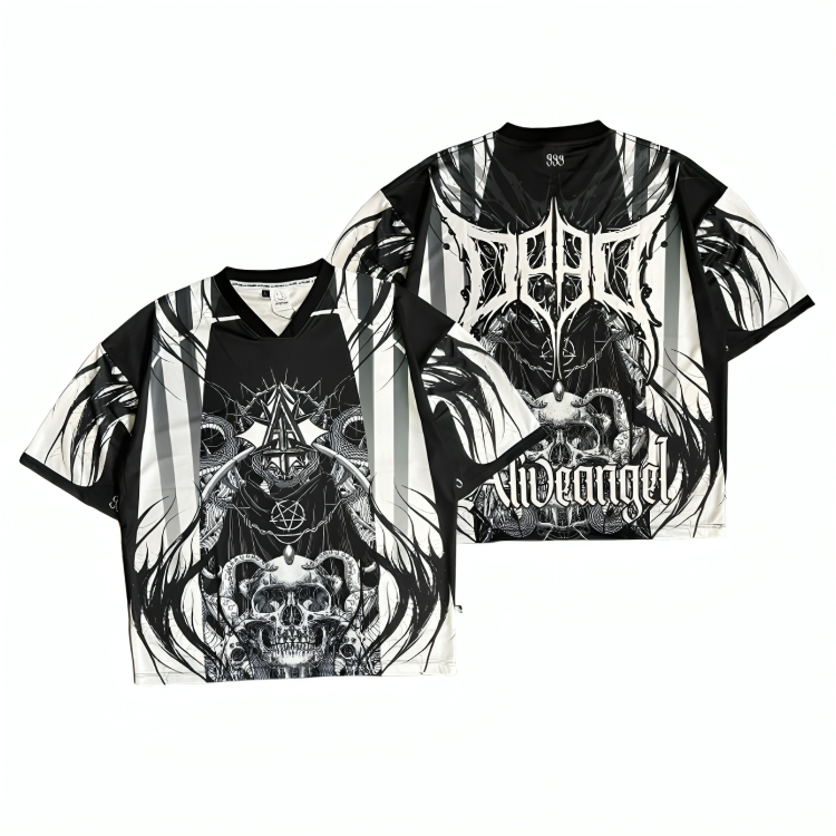 Jersey Streetwear Metal Tengkorak / Jersey Retro / Jersey Rugby / Jersey Hockey / Vintage /NFL /Bola