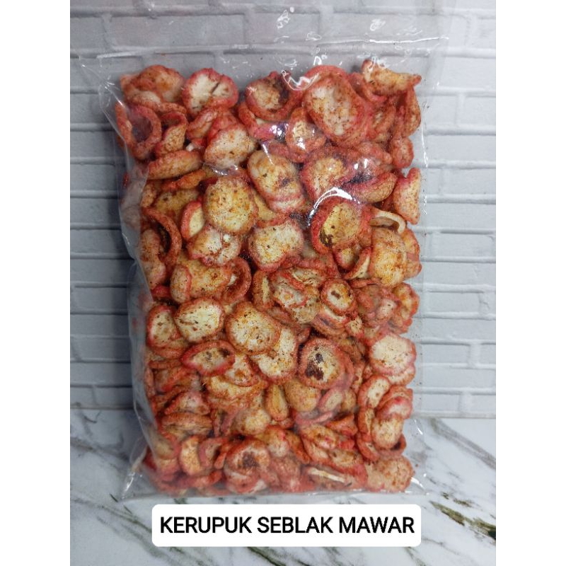 

Kerupuk Seblak Mawar Pedas Gurih Kemasan 200gr Harga Grosir