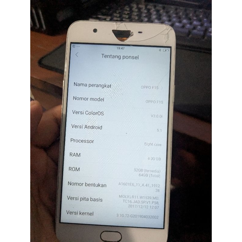 HP Oppo F1s Bekas Minus
