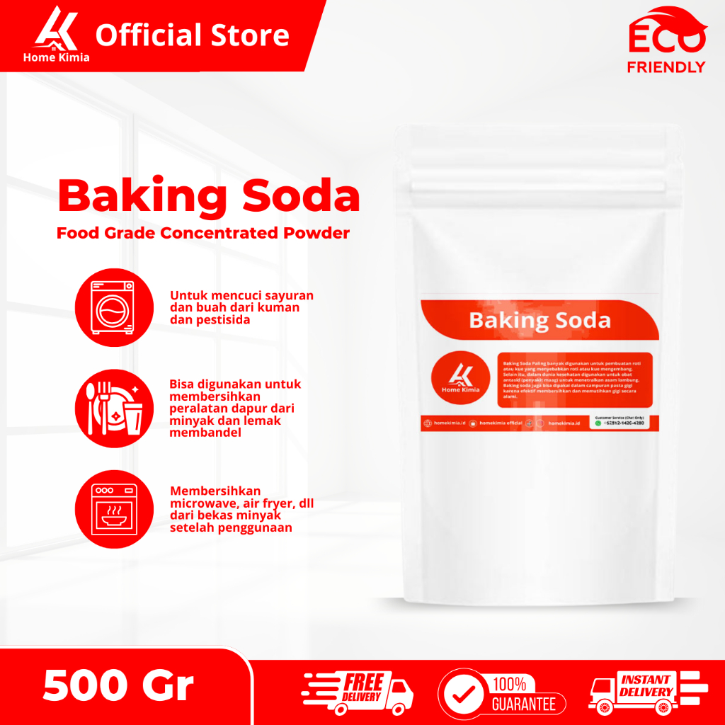 

Baking Soda Sodium Bicarbonate Food Grade / Soda Kue 500 gr By Home Kimia