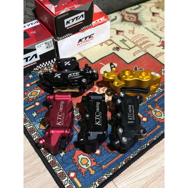 kaliper ktc racing old kytaco kyta 4p 4 piston monoblock forged radial axial kanan kiri  universal ,