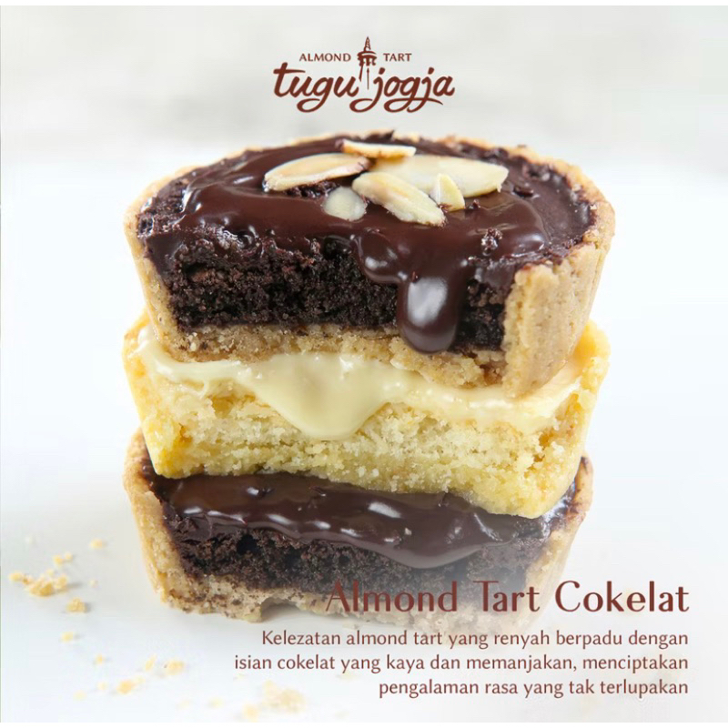 

Almond Tart Tugu Jogja Cokelat - 6pcs
