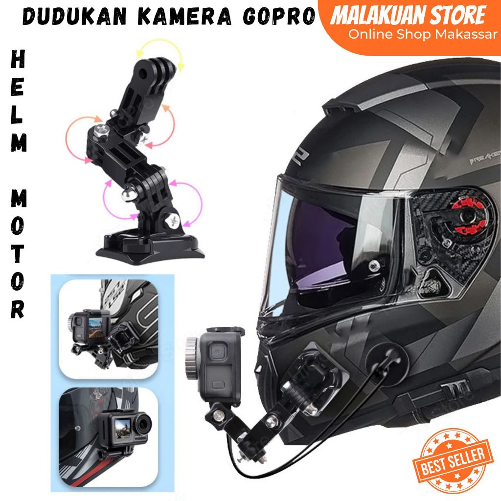 Mount Helm Motor Full Face for GoPro Ruigpro / Aksesoris Helm Motovlog / Dudukan Kamera GopPro