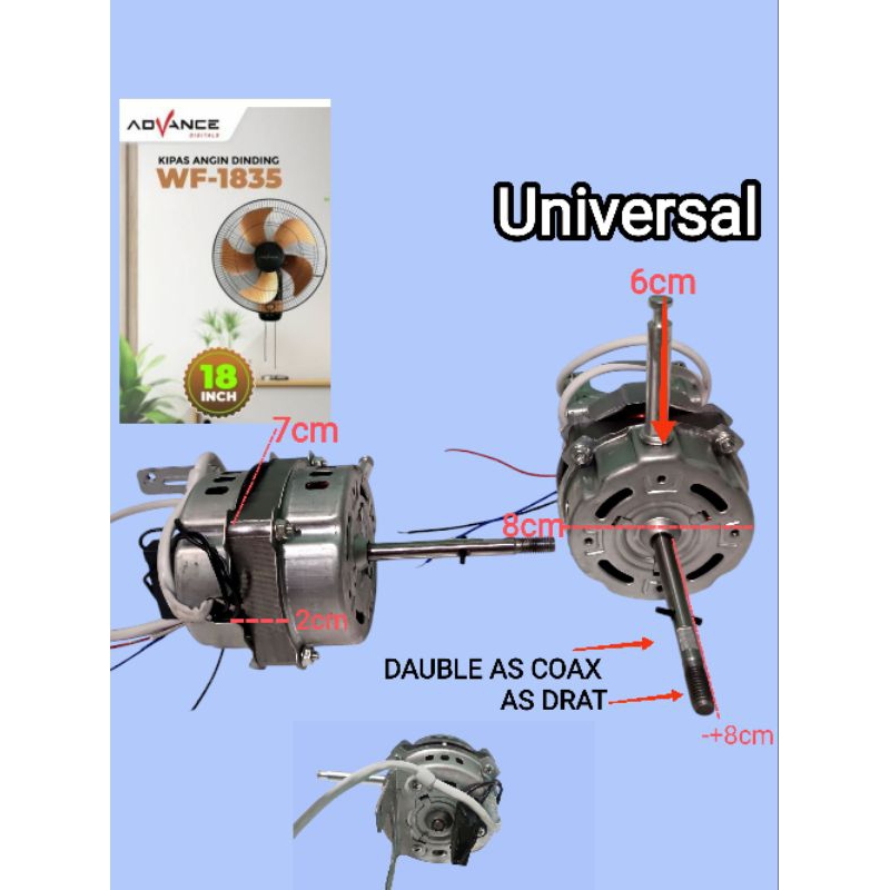 DINAMO KIPAS ANGIN TIPE 71*16 .WOLFAN ADVANCE.UNIVERSAL/ Lilitan Aluminum.