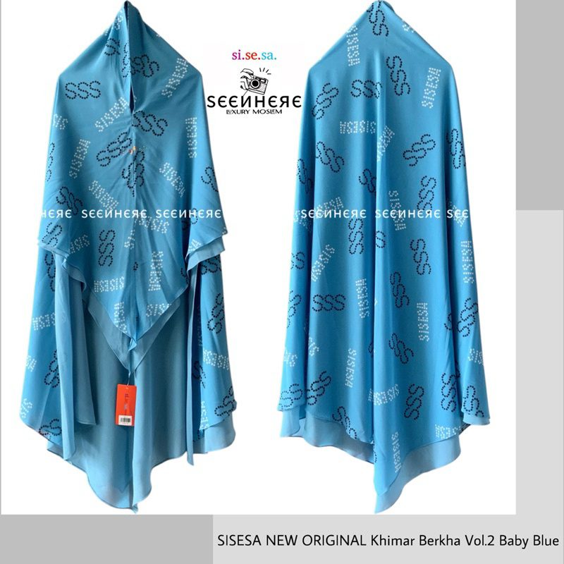 SISESA NEW ORIGINAL GUARANTEED - Khimar Berkha Vol.2 Baby Blue