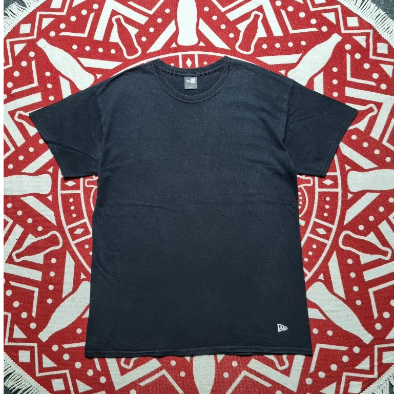 Kaos  New era blank tee basick hitam polos