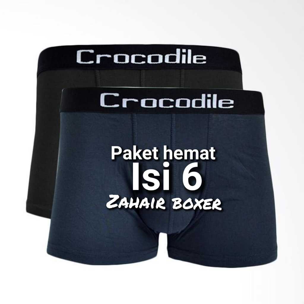 Celana Dalam Pria Katun Halus Lembut Tebal isi 6 Pcs Boxer