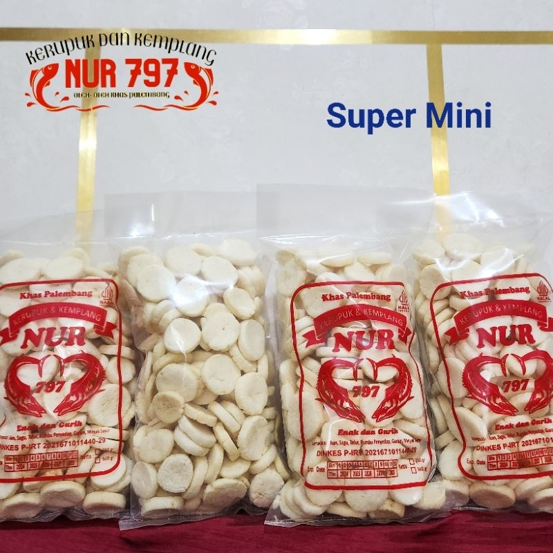 

SUPER MINI 250gr 500gr 1000gr kecil koin ikan tenggiri kerupuk kemplang NUR 797 khas PALEMBANG asli