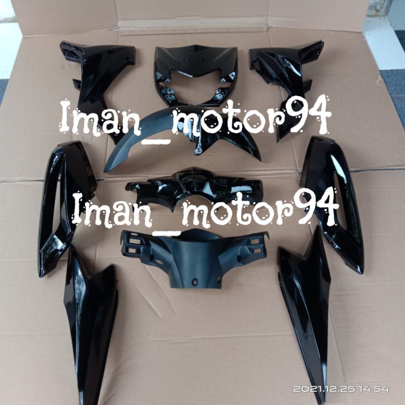 COVER FULL BODY HALUS HONDA BLADE LAMA 110CC HITAM GLOSSY POLOS
