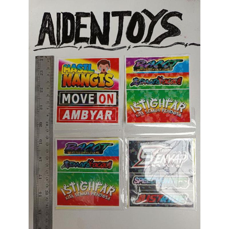 

sticker kata hologram isi 20 pcs