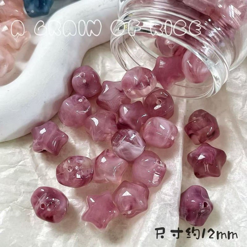 BE BeadsBaby88 Manik Mote Marbel Marmer bentuk Star (isi 10pcs) cocok untuk hiasan kebaya payet baju