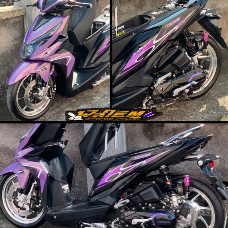 STRIPING STIKER TRANSPARAN BEAT NEW 2016 2019 ESP CUSTOM VARKY
