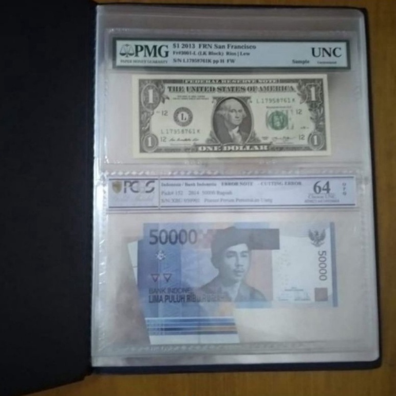 

KODE X42G album uang kertas 2 baris transparan 23 295 mm 4 kantong
