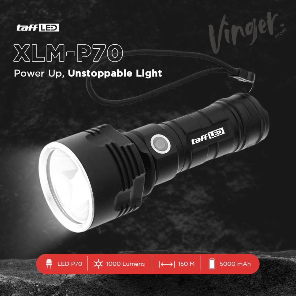 Senter LED USB Rechargeable P70 50W 1000 Lumens - XLM-P70