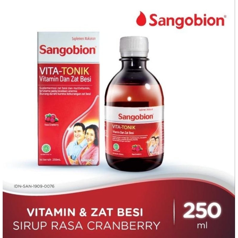 SANGOBION SIRUP 250ML SUPLEMEN PENAMBAH DARAH DEWASA