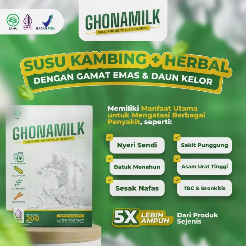 

GHONAMILK - Susu Etawa Extrak Gamat Emas