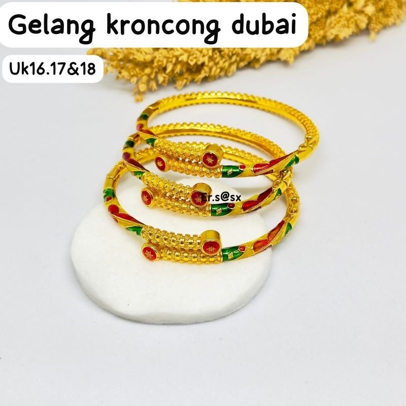 (SS.acc) Gelang keroncong dubai tinju mirip emas asli