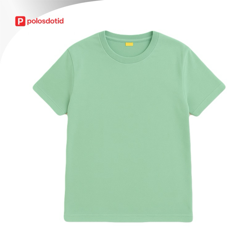 Kaos Polos Lengan Pendek Hijau Mint. Unisex