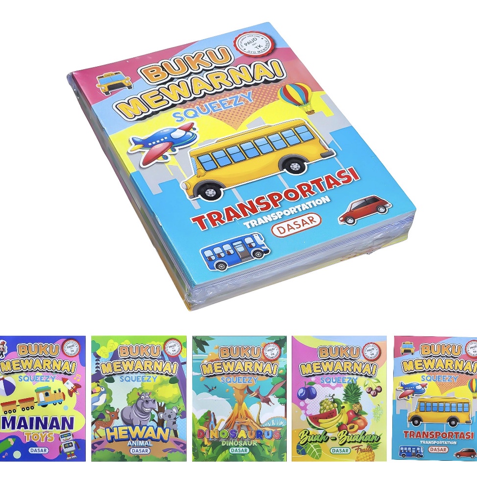 

1 PAK isi 25pc Coloring Book Squeezy BWSQ2156 KODE N8I4