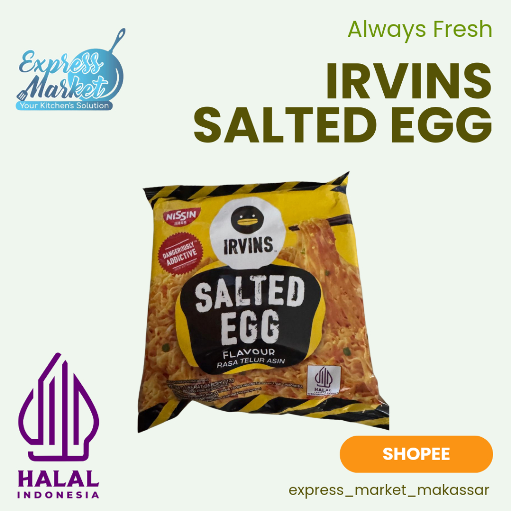 

IRVINS Mie Salted Egg Halal Indonesia
