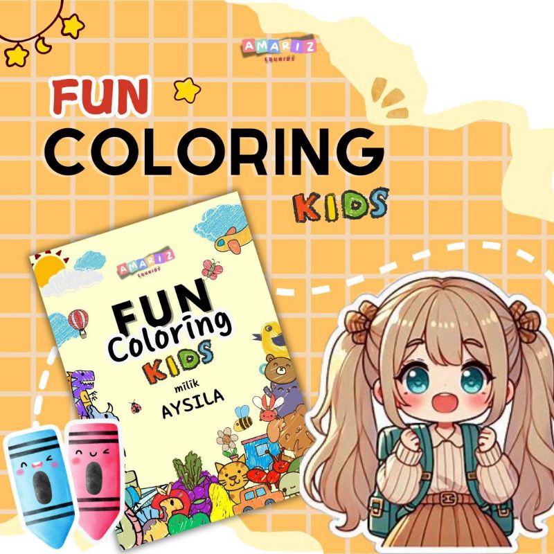 

Worksheet Fun Coloring Kids | Worksheet Mewarnai Anak | Lembar Aktivitas Anak