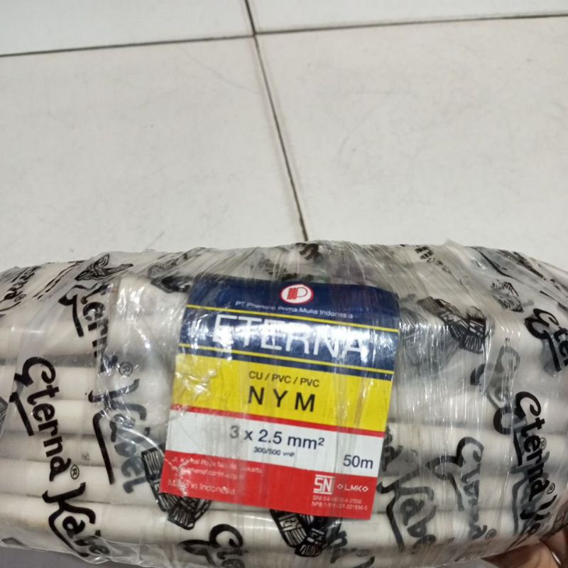 Kabel Listrik ETERNA NYM 3X2.5 3X2,5 Per Meter