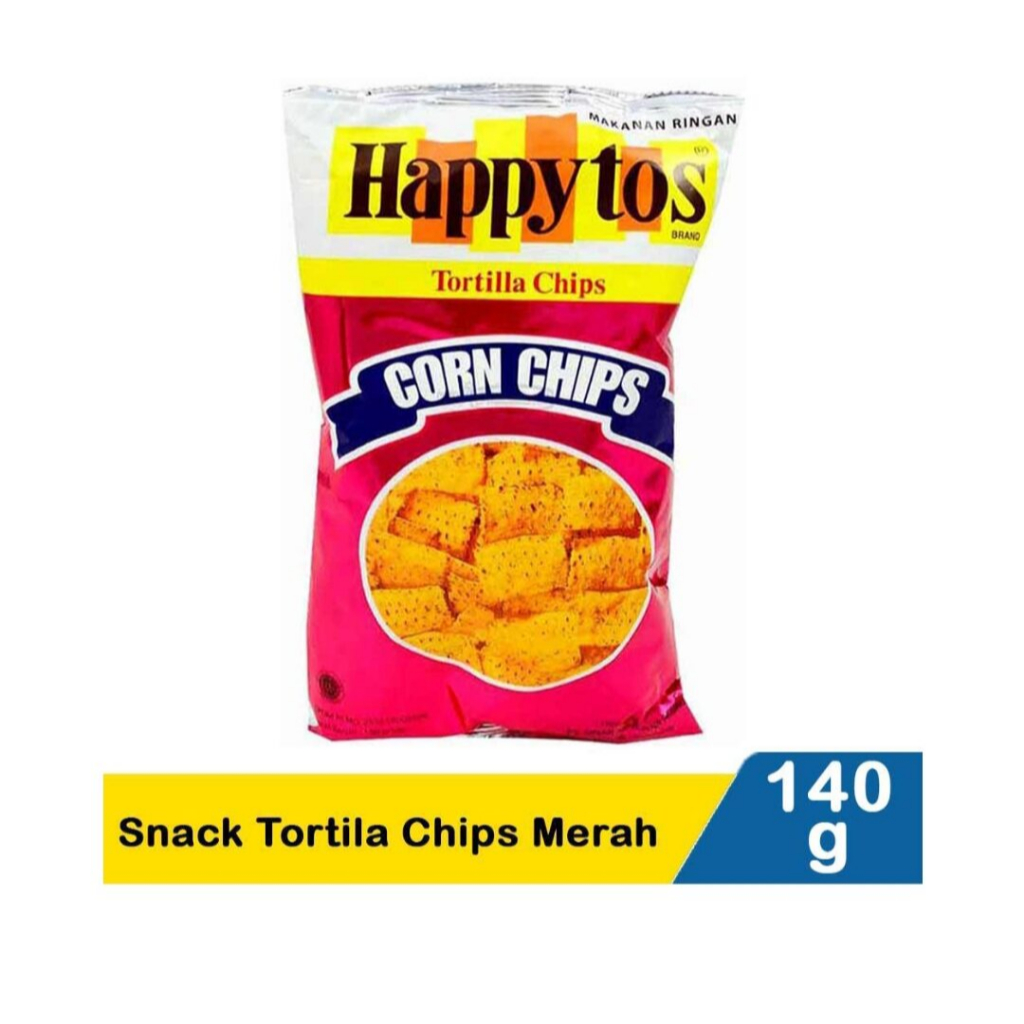 

HAPPYTOS SNACK TORTILA CHIPS MERAH PCK 140g